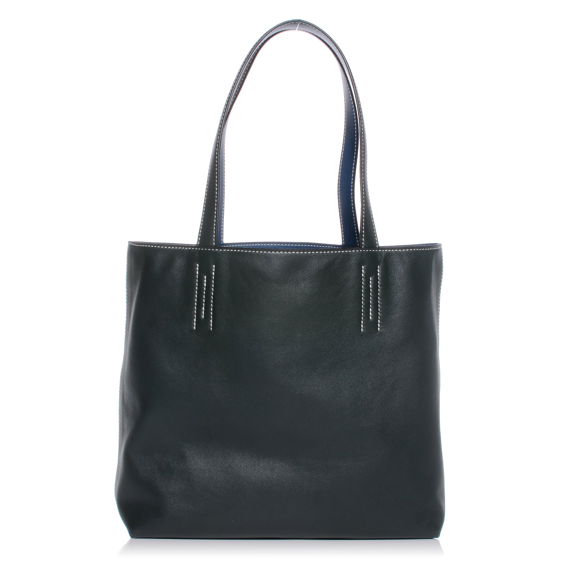 Hermes Sikkim Double Sens PM Reversible Bag Vert Fonce and Bleu Thalassa 1 of 7