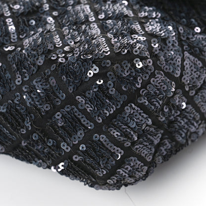 Chanel Satin Sequin Medium Classic Flap Grey 9 of 10