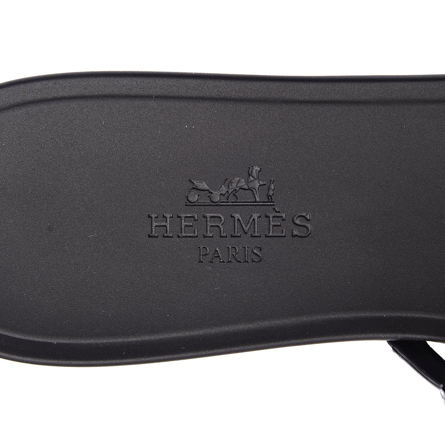 Hermes Rubber Chaine d'Ancre Rivage Sandals 36 Black 6 of 8