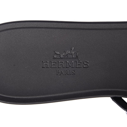 Hermes Rubber Chaine d'Ancre Rivage Sandals 36 Black 6 of 8