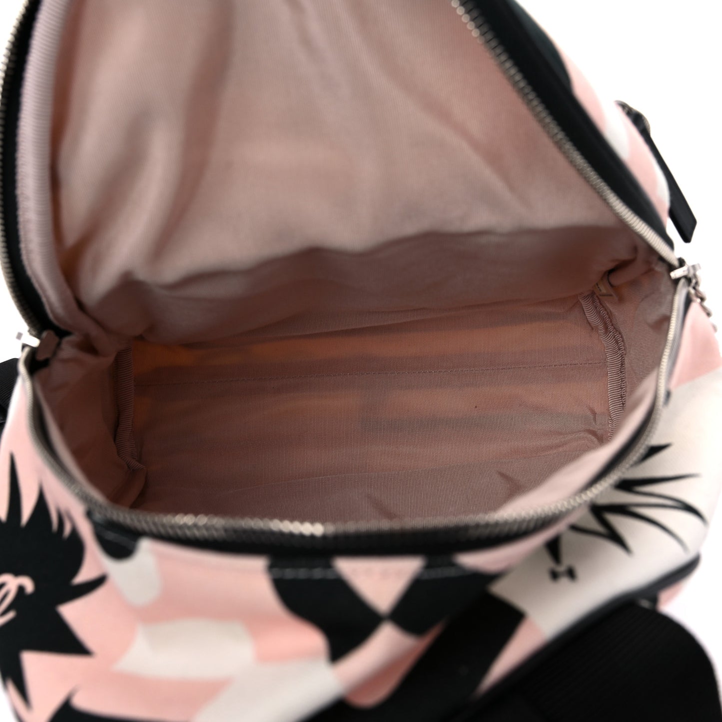 Canvas Cruise La Pausa Print Backpack Pink White Black