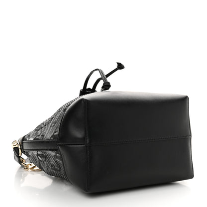 Jimmy Choo Calfskin Mesh JC Logo Juno Bucket Bag Black 4 of 10