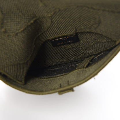 Christian Dior Canvas Embroidered Camouflage Saddle Belt Bag Green 4 of 9