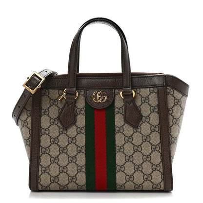 Gucci GG Supreme Monogram Small Ophidia Tote Bag Brown 1 of 10