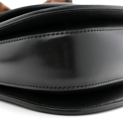 Gucci Boarded Dyana Lux Calfskin Web MIni Bamboo 1947 Top Handle Bag Black 10 of 12