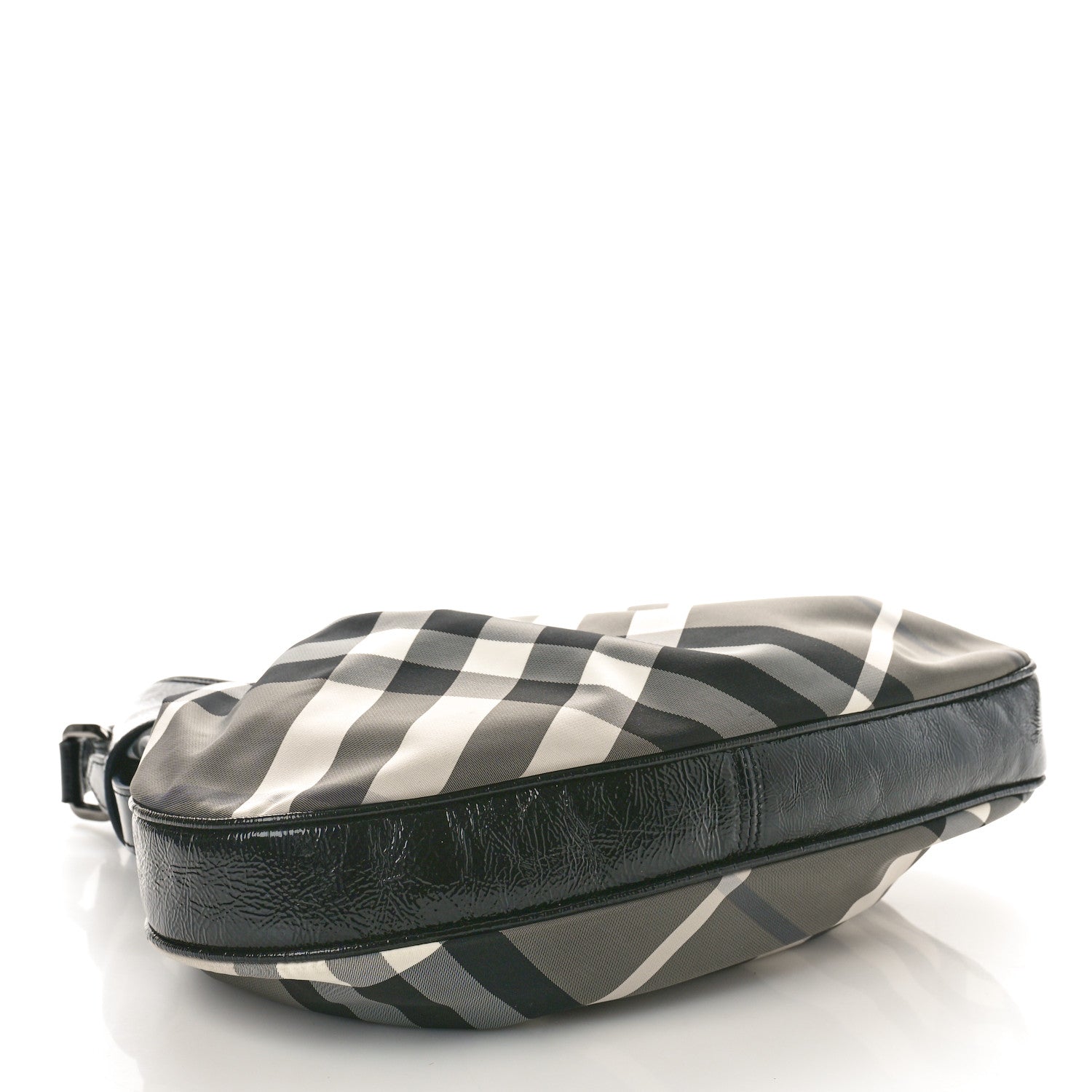 Burberry Beat Check Small Brooklyn Hobo Black 4 of 9