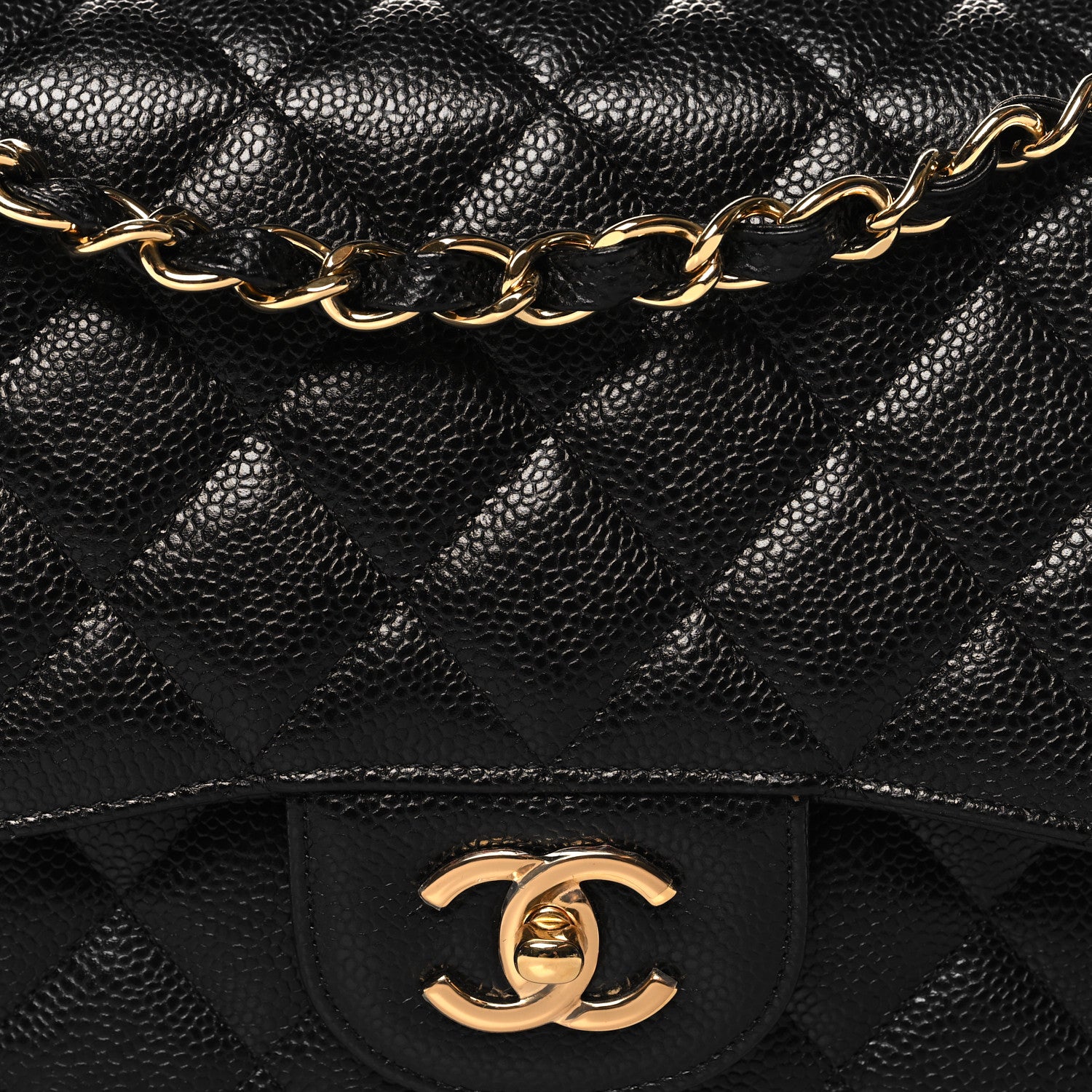 Chanel Caviar Quilted Jumbo Double Flap Black 8 of 10