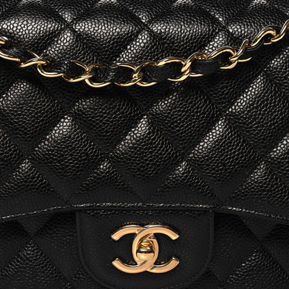 Chanel Caviar Quilted Jumbo Double Flap Black 8 of 10