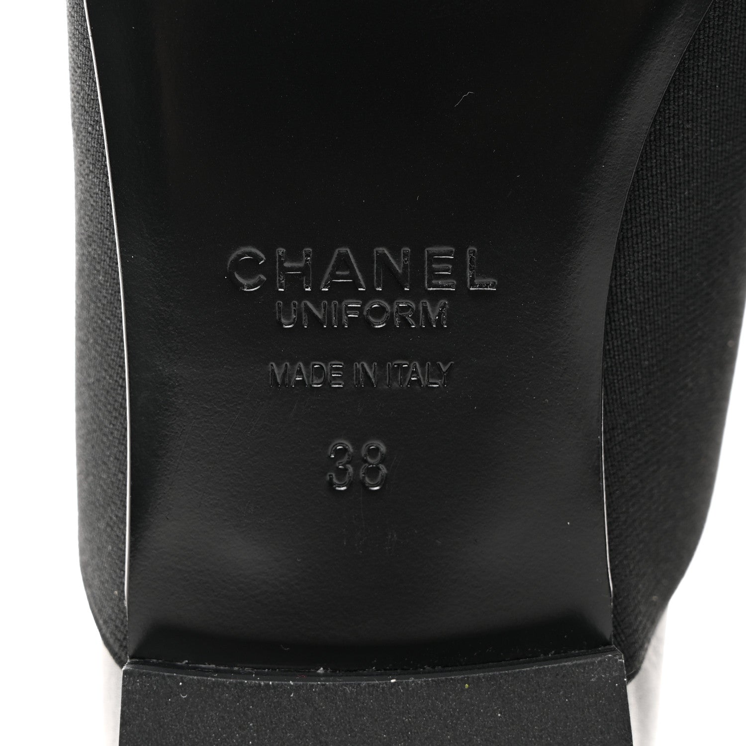 Chanel Calfskin Elastic Lace Up Cap Toe CC Loafers 38 Black 9 of 9