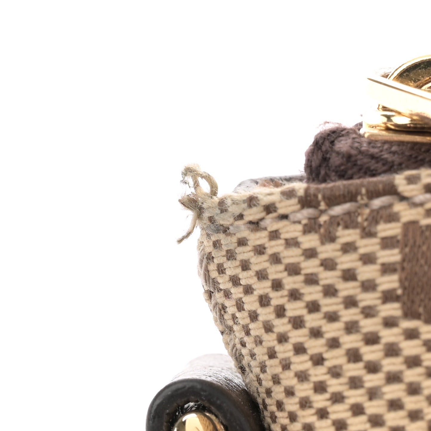 Monogram Jumbo GG Textured Dollar Calfskin Web Wristlet Messenger Bag Camel Ebony New Acero