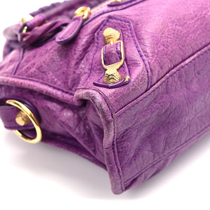Balenciaga Agneau Giant 12 Gold Hardware Mini City Ultraviolet 8 of 9