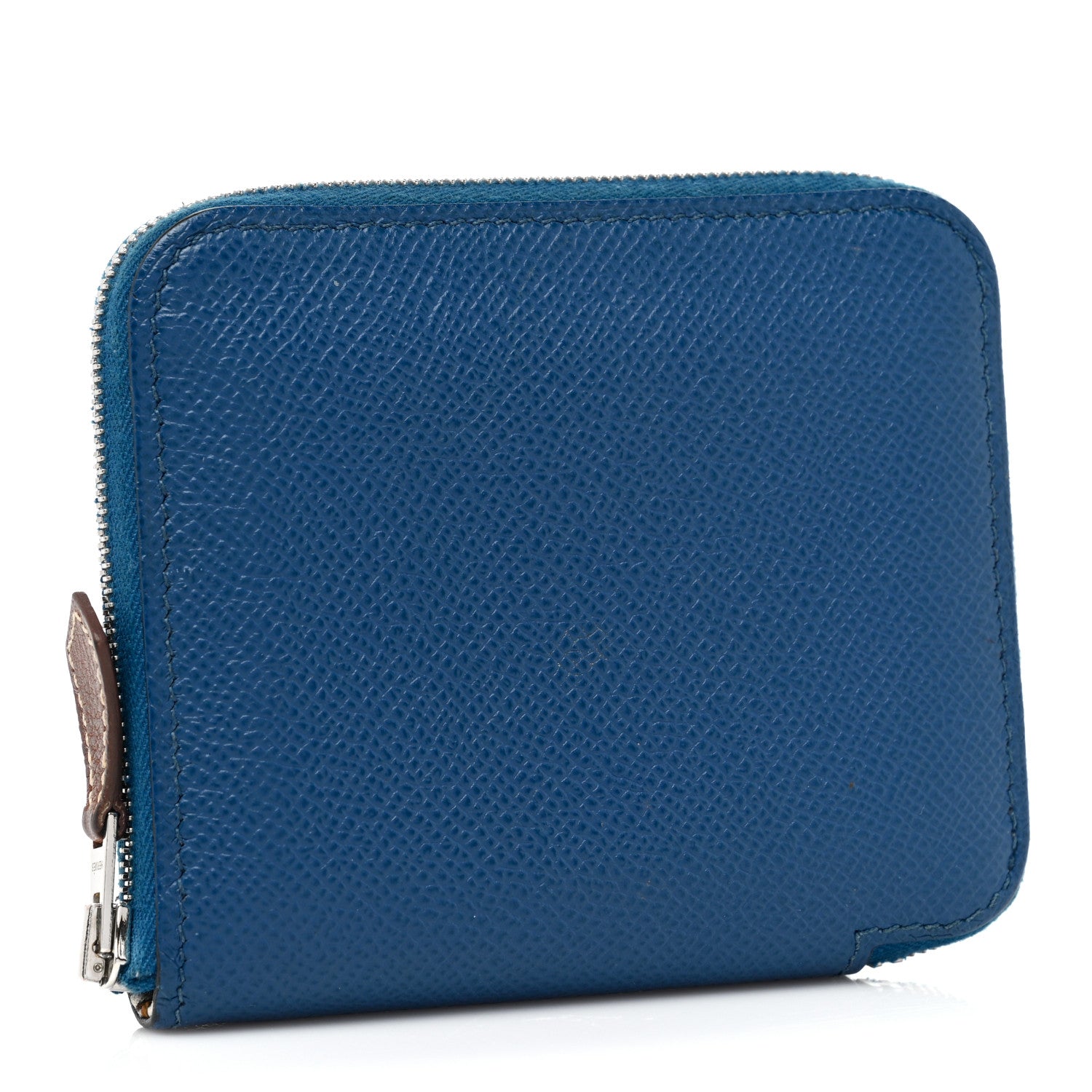 Hermes Epsom Silk'in Compact Wallet Deep Bleu 3 of 12