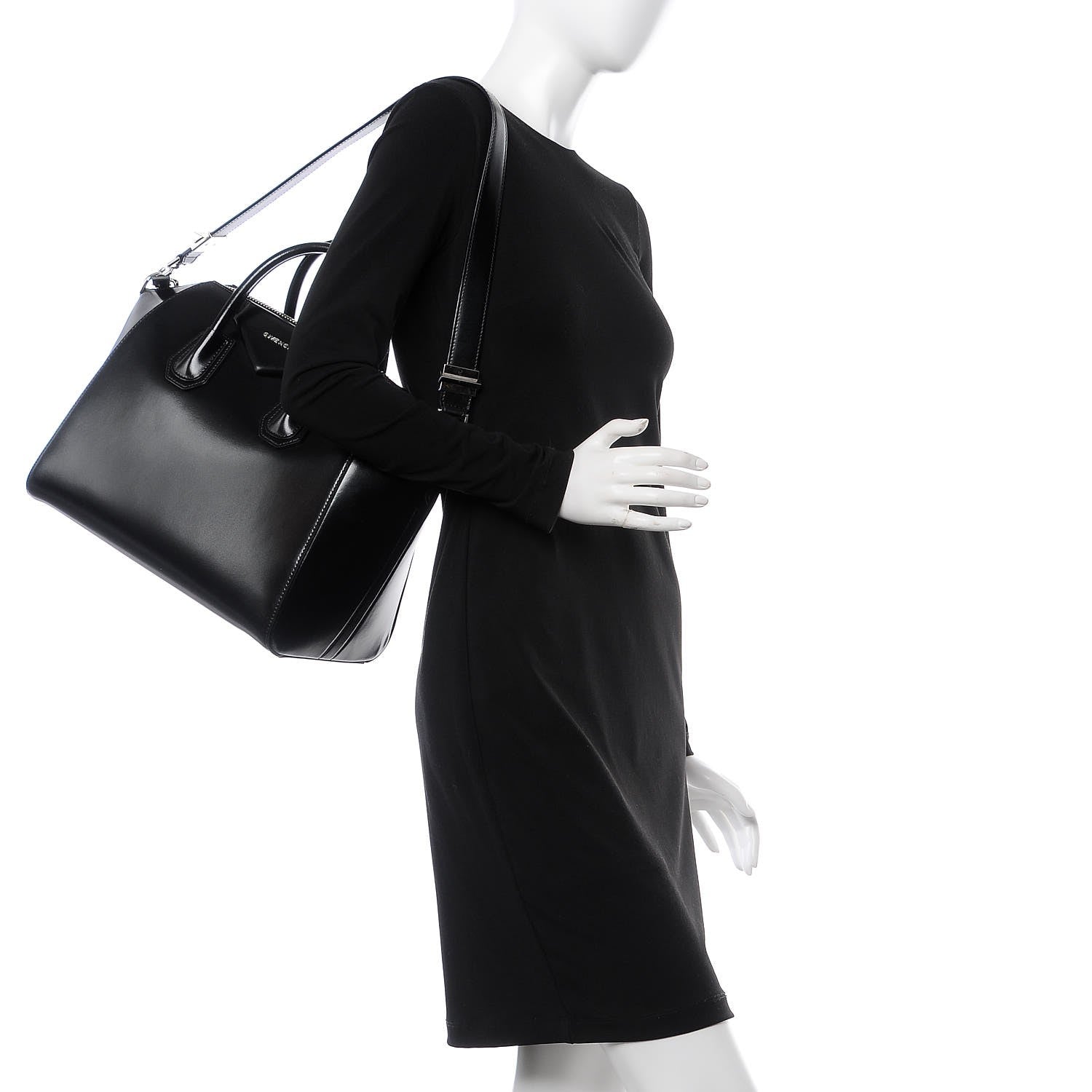 Givenchy Shiny Lord Calfskin Medium Antigona Black 2 of 8