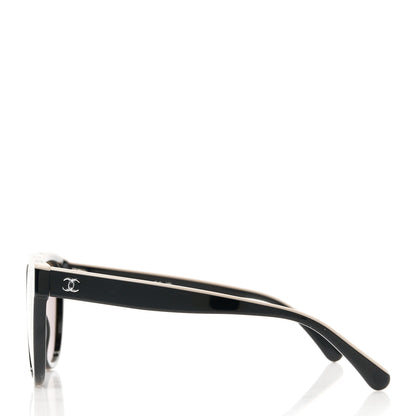 Chanel Acetate CC Butterfly Sunglasses 5414 Black Beige 3 of 9