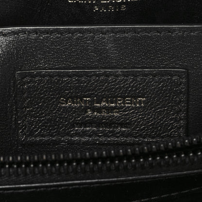 Saint Laurent Calfskin Y Quilted Monogram Monochrome Small Loulou Chain Satchel Black 6 of 6