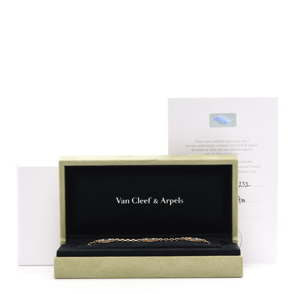 Van Cleef & Arpels 18K Yellow Gold Blue Agate 5 Motifs Vintage Alhambra Bracelet 7 of 7