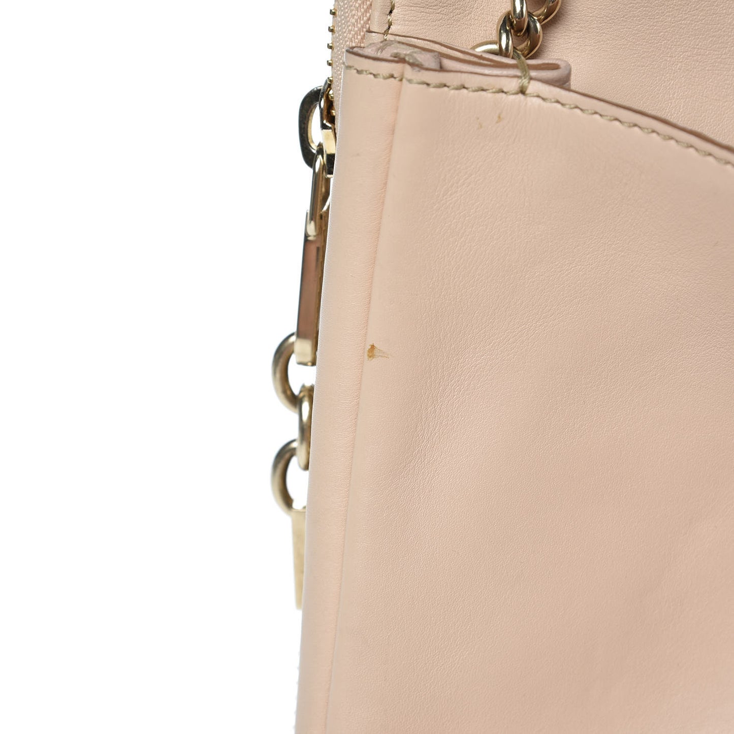 Calfskin Lucy Shoulder Bag Beige