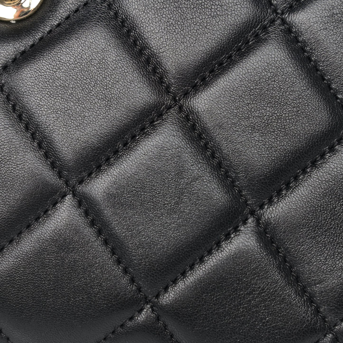 Lambskin Quilted Small Trendy CC Dual Handle Flap Bag Black