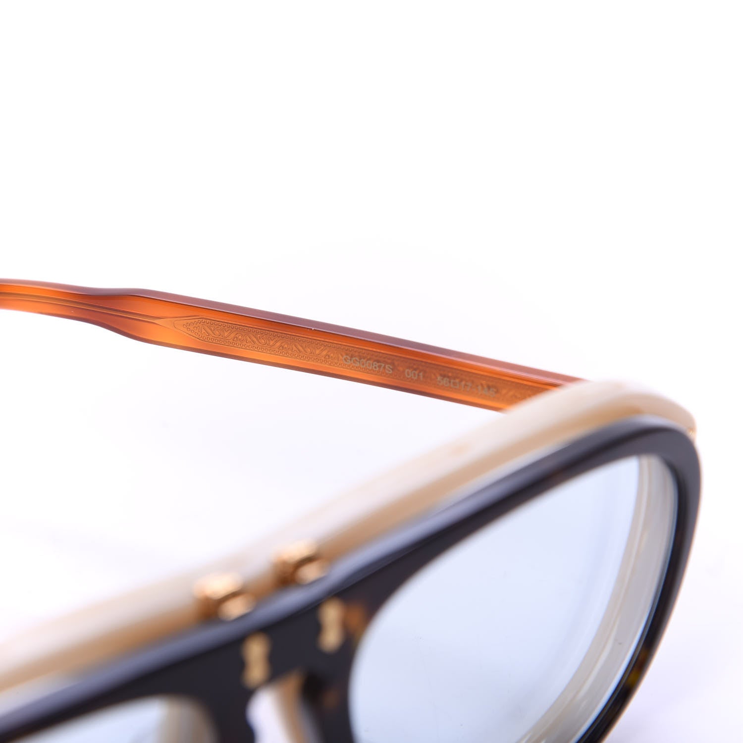 Gucci Aviator Flip Up Sunglasses GG0087S Havana 6 of 9