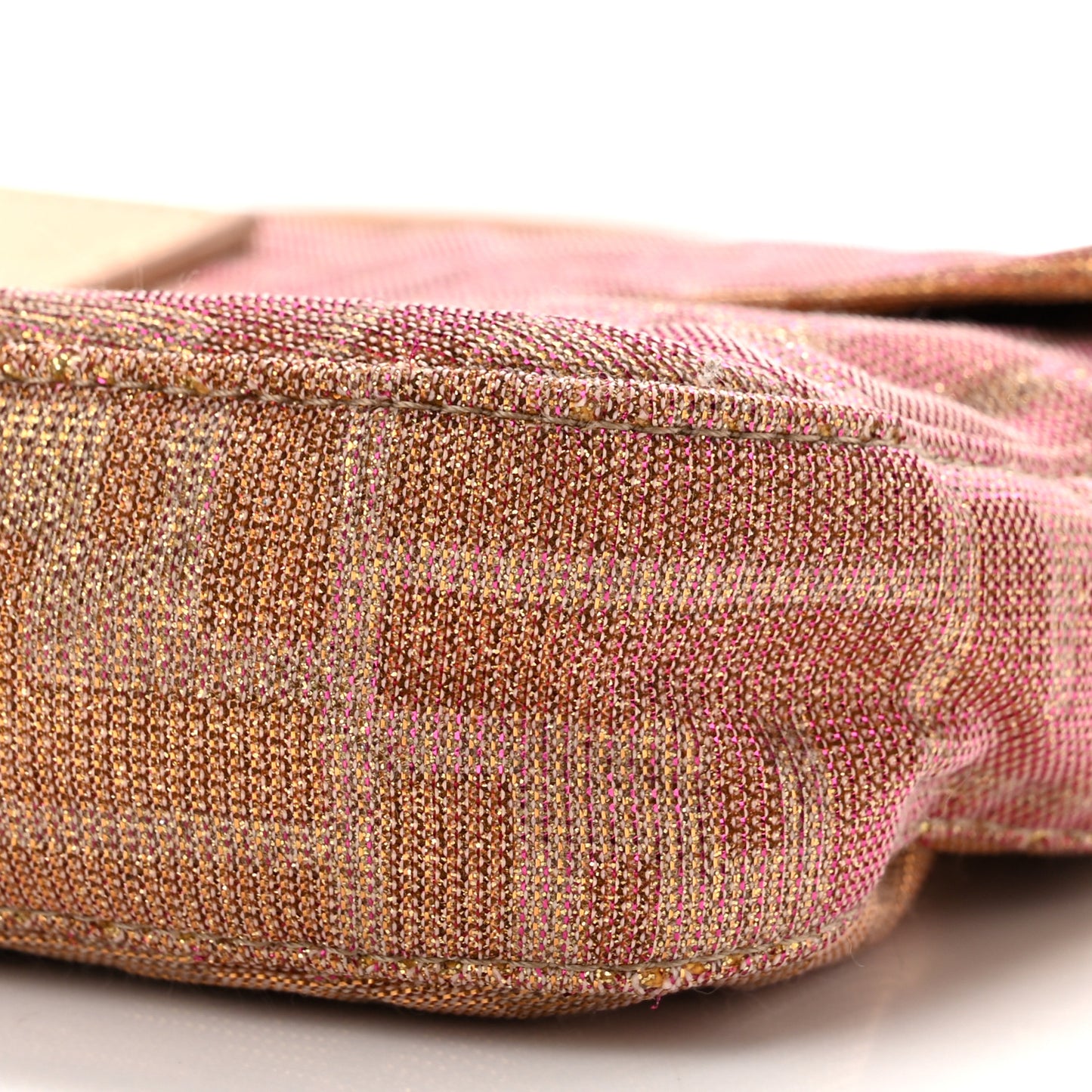 Metallic Lurex Zucca Vitello Baguette Arancio