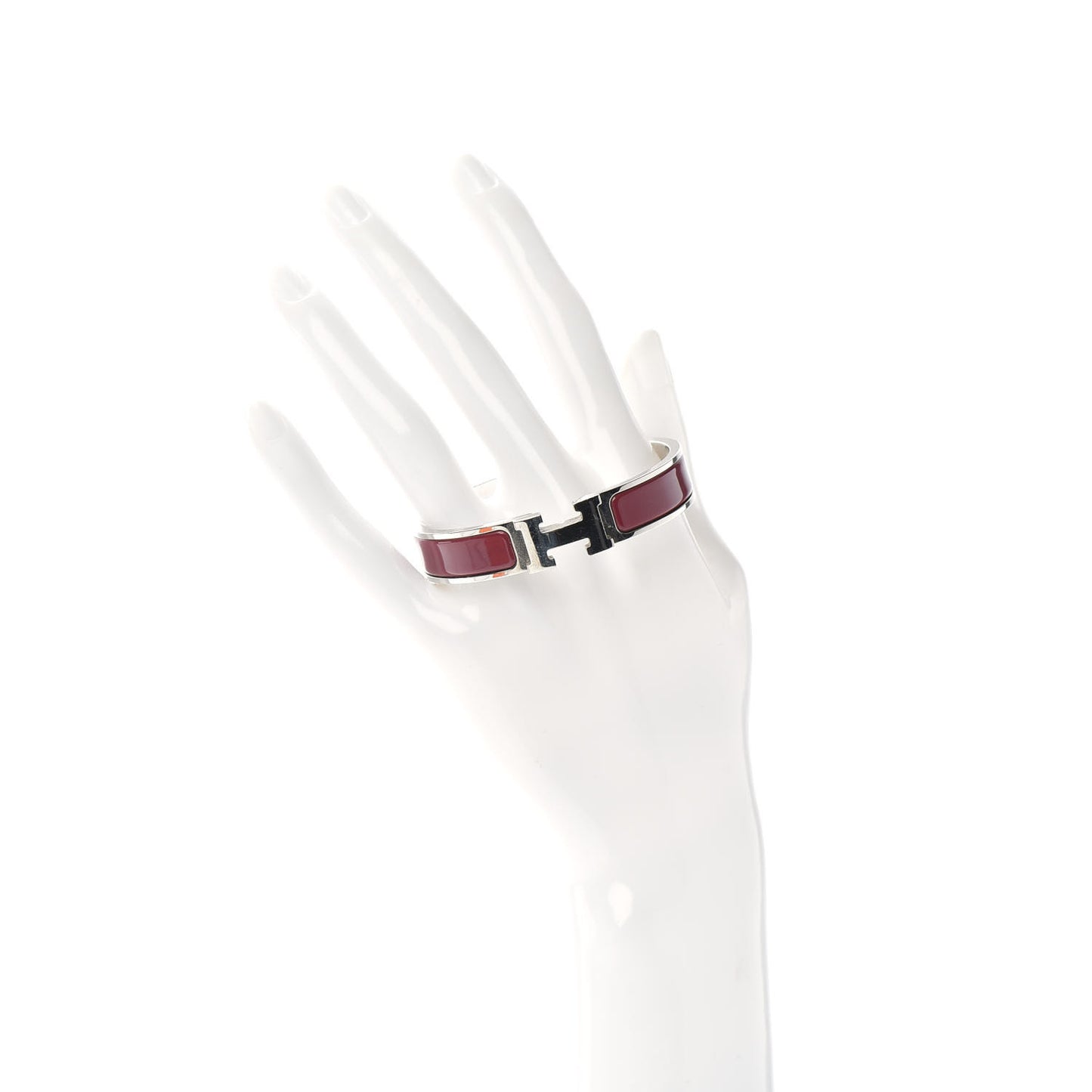 Enamel Narrow Clic Clac H Bracelet PM Rouge De Chine