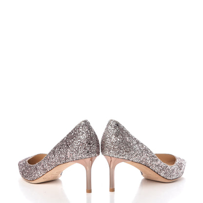 Jimmy Choo Glitter Pointy Toe Romy 85 Pumps 36.5 Pink 6 of 15
