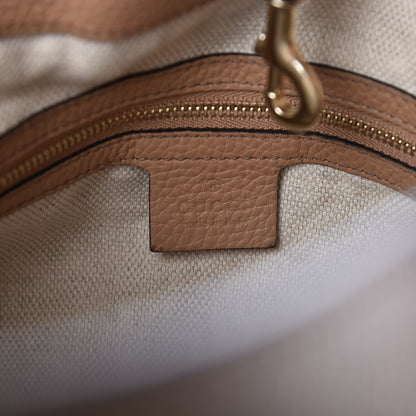 Gucci Pebbled Calfskin Medium Soho Chain Shoulder Bag Camelia 8 of 11