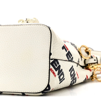 Fendi X FILA Vitello F is Fendi Mania Mini Mon Tresor Bucket Bag White 10 of 10