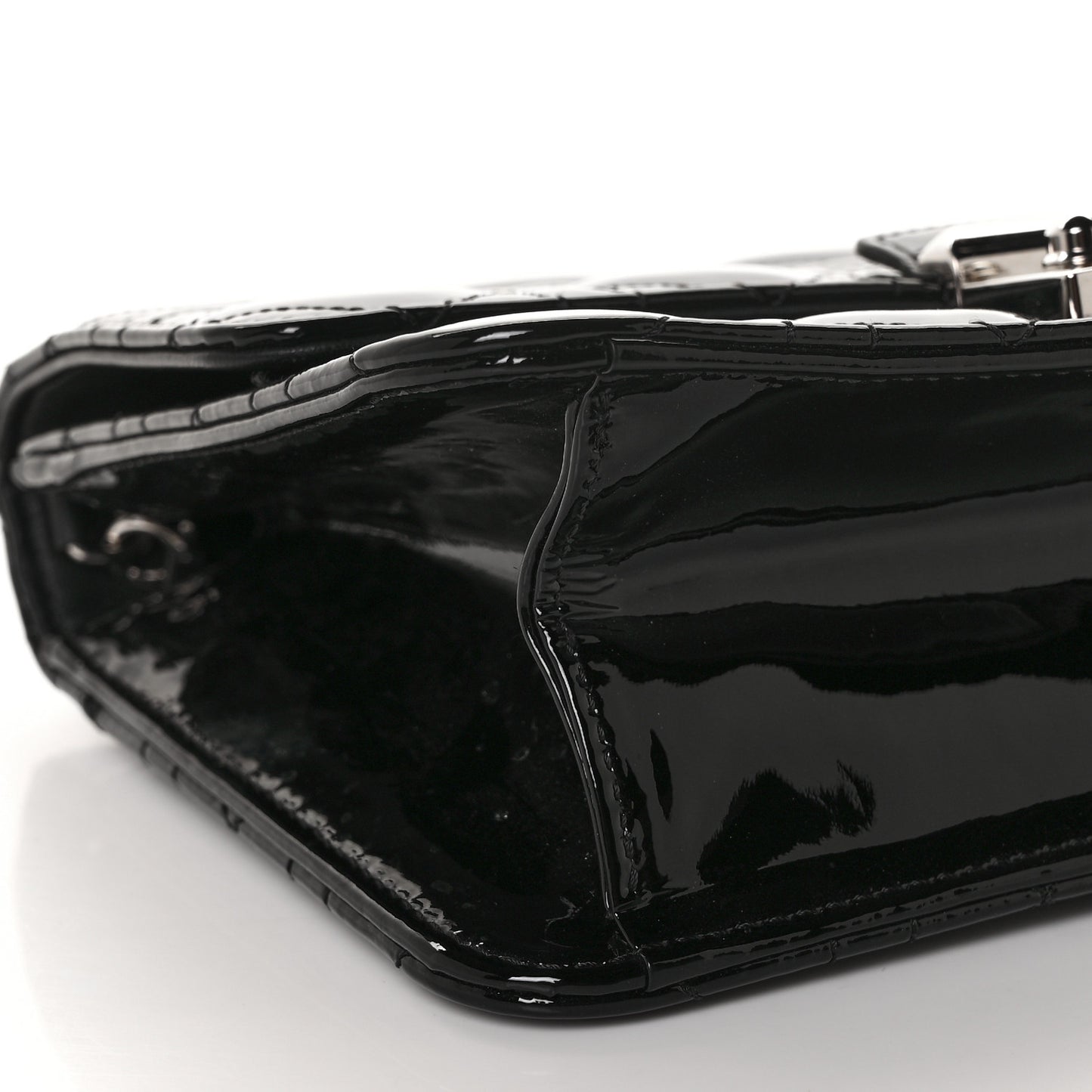 Patent Cannage Miss Dior Promenade Pouch Black