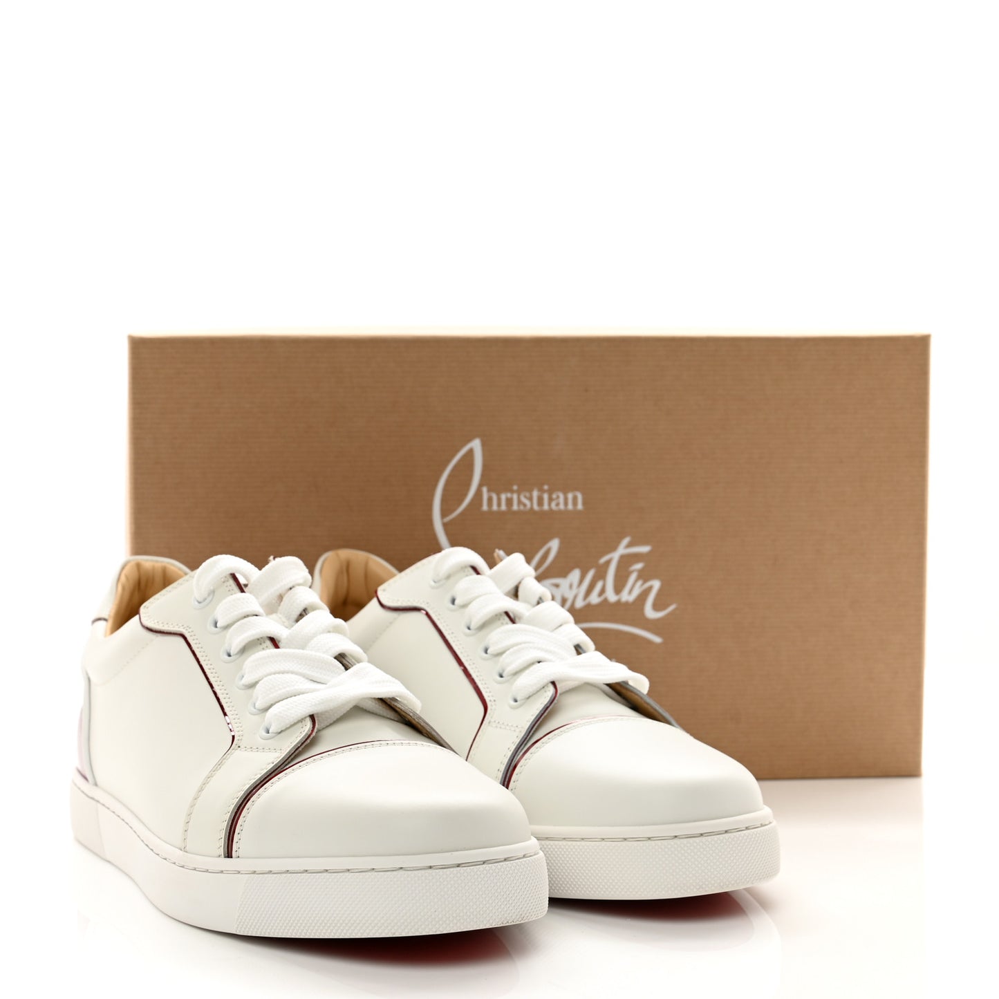 Patent Calfskin Womens Fun Vieira Flat Sneakers 40 41 White Loubi