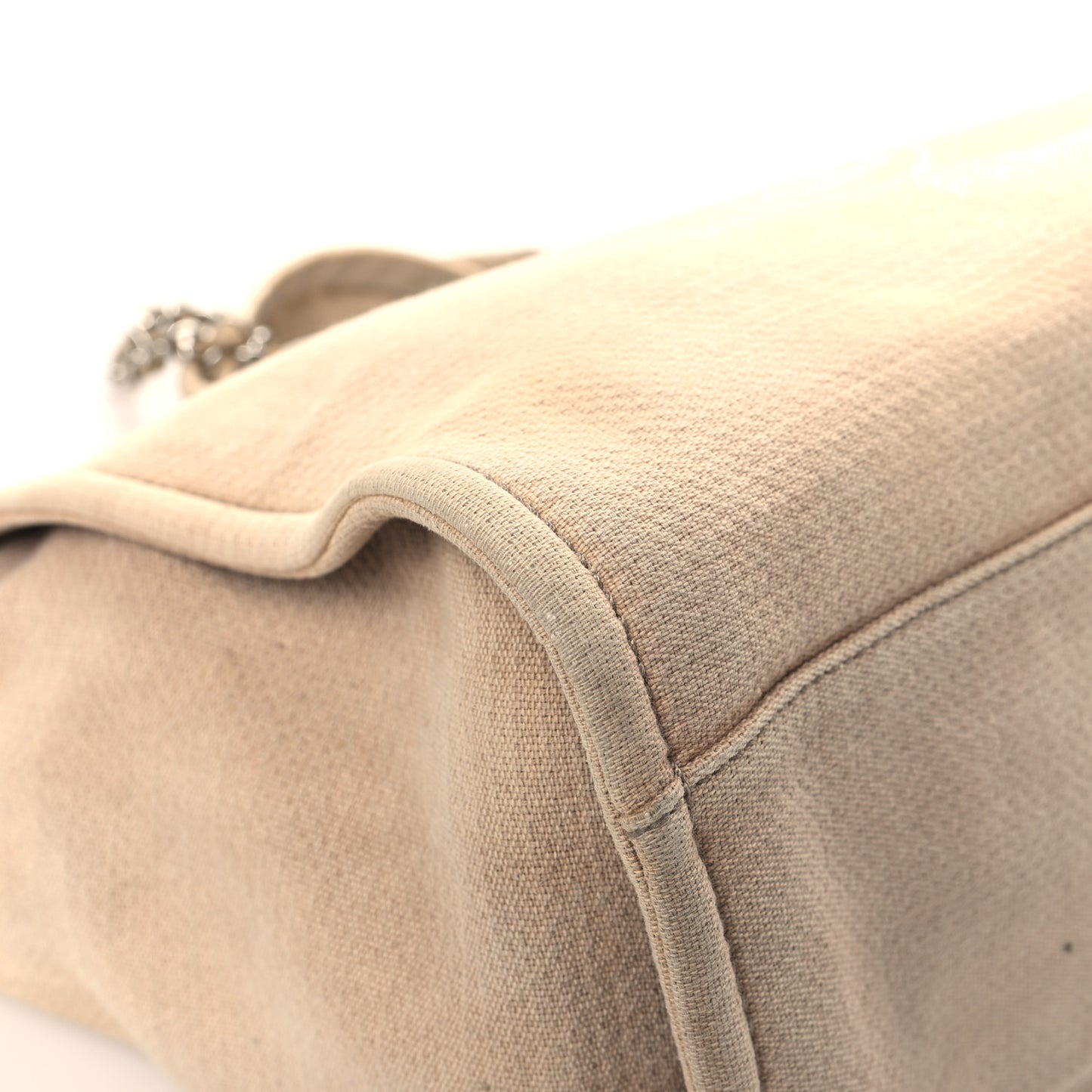 Mixed Fibers Medium Deauville Tote Beige