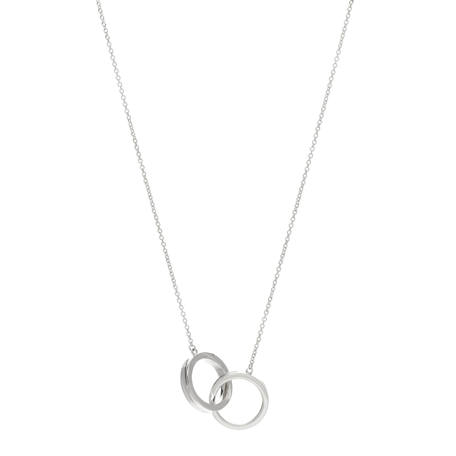 Tiffany Sterling Silver 1837 Interlocking Circles Pendant Necklace 1 of 5