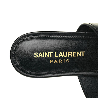 Saint Laurent Calfskin Chain Jota Maillon Sandals 36 Black 7 of 9