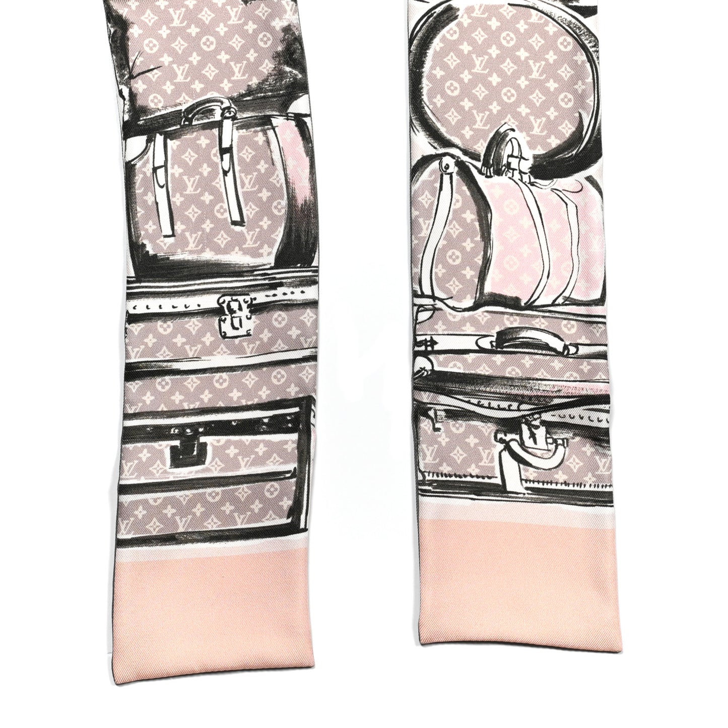 Silk Monogram Trunks Bandeau Rose Poudre