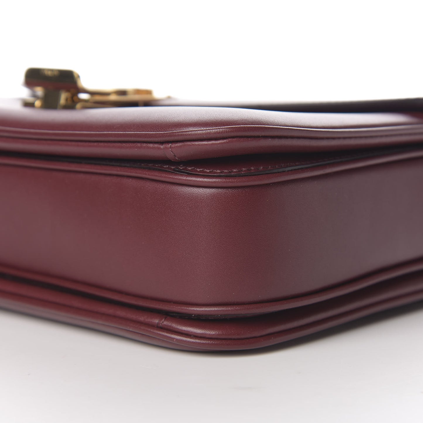 Shiny Calfskin Medium C Bag Light Burgundy