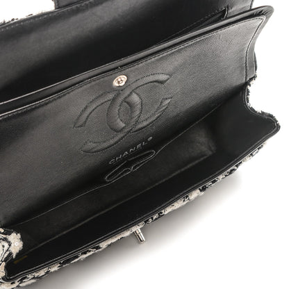 Chanel Tweed Medium Double Flap Black White 5 of 8