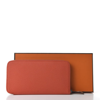 Hermes Epsom Silk'In Wallet Orange Poppy Fauve 10 of 10