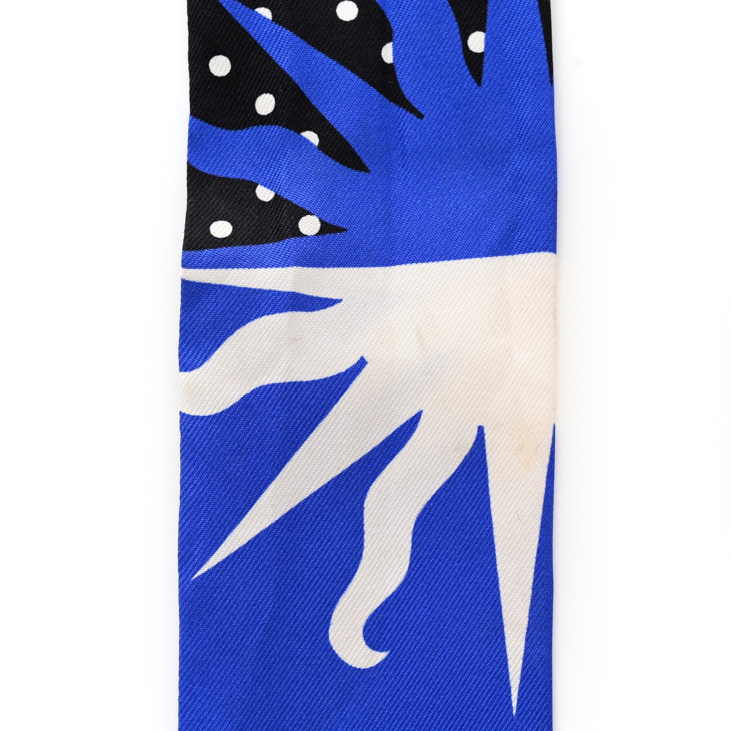 Hermes Silk Astrologie a Pois Twilly Bleu Royal Black White 6 of 6