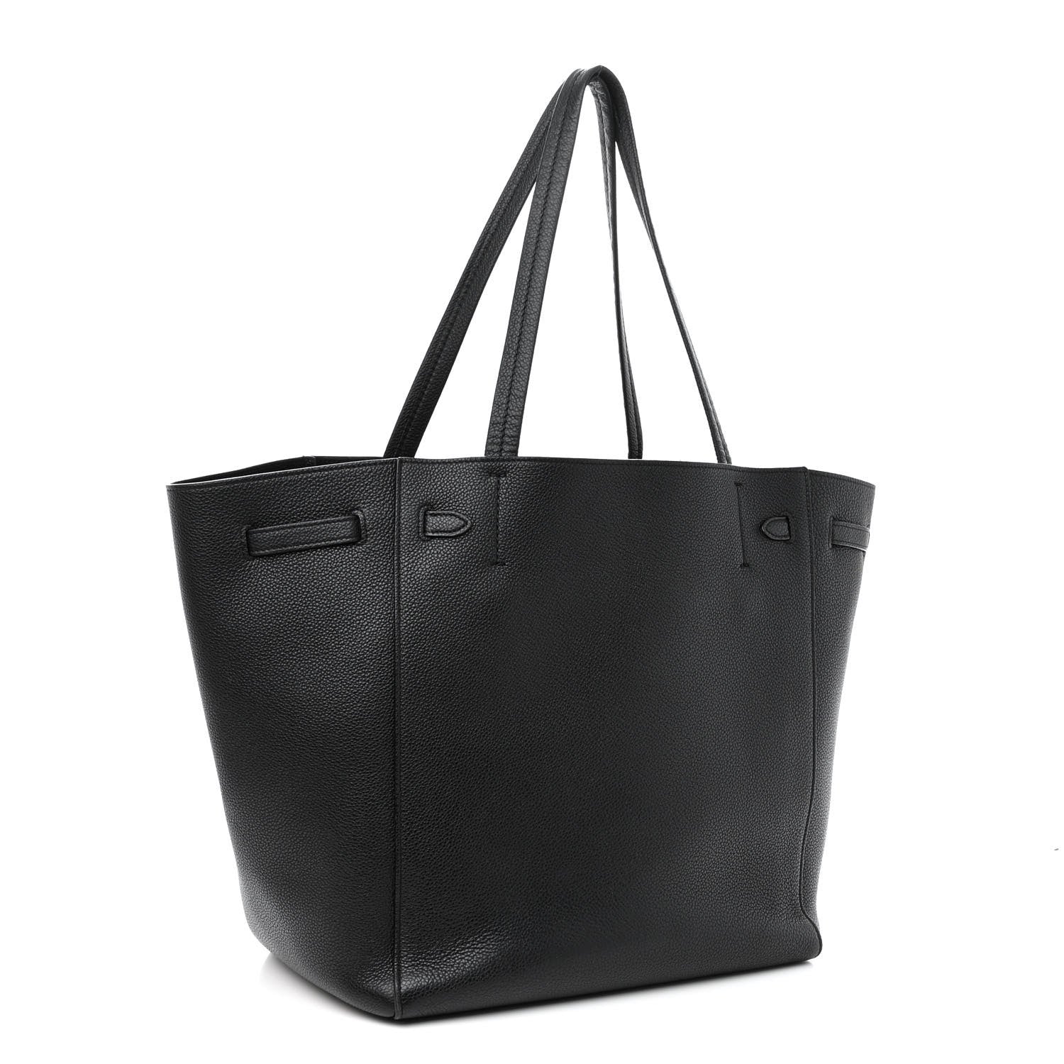 Celine Soft Grained Calfskin Medium Belt Cabas Phantom Black 3 of 9