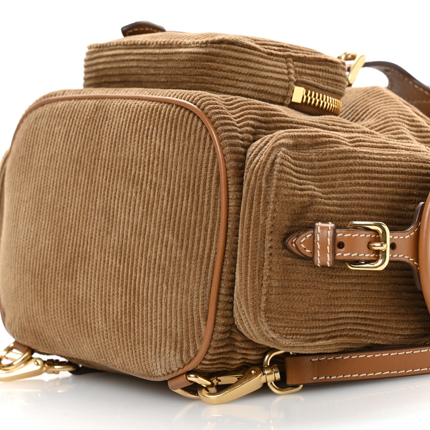 Miu Miu Corduroy Soft Mini Backpack Cannella 9 of 9