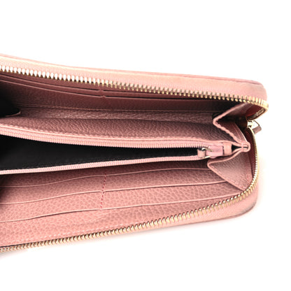 Gucci Monogram Dollar Calfskin Zip Around Wallet Beige Ebony Soft Pink 5 of 9