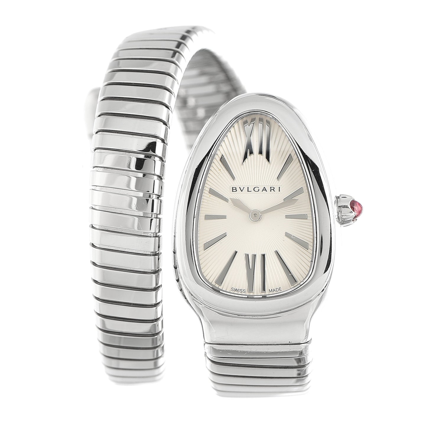 Stainless Steel 35mm Serpenti Tubogas Quartz Watch