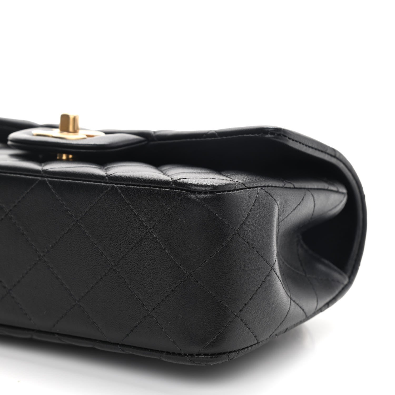 Chanel Lambskin Quilted Mini Top Handle Rectangular Flap Black 9 of 9