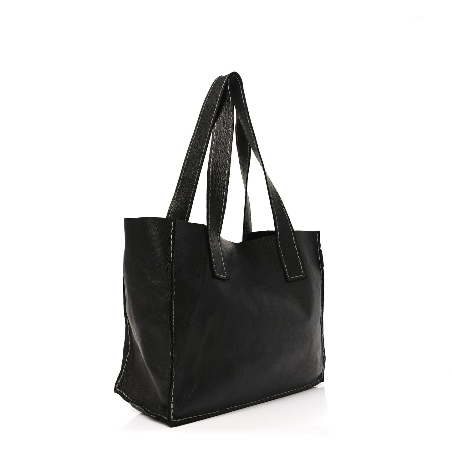 Glossy Nappa Maya E/W Tote Three Black