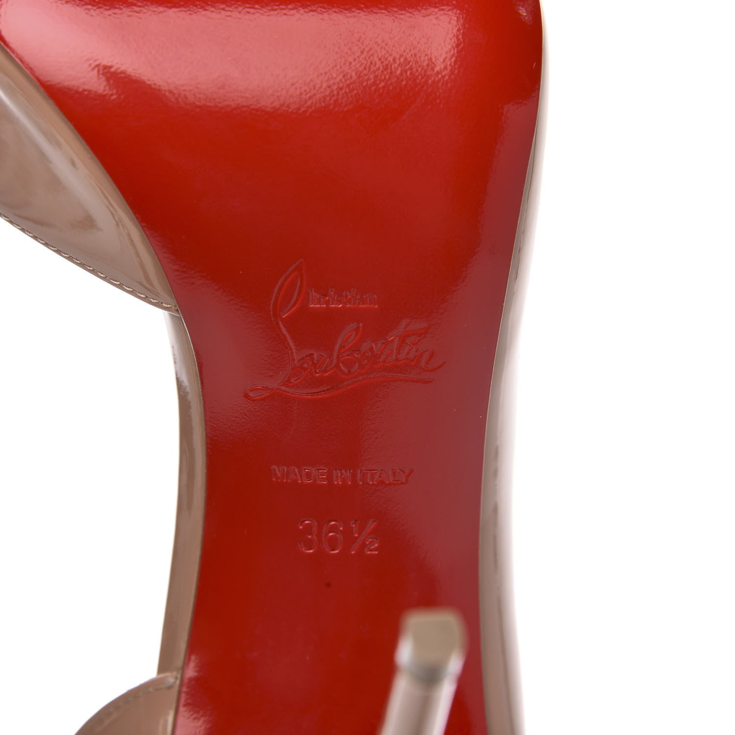 Christian Louboutin Patent Iriza 100 Pumps 36.5 Nude 6 of 8