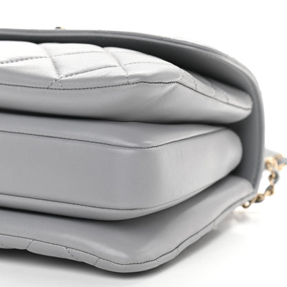 Chanel Lambskin Quilted Small Trendy CC Flap Dual Handle Bag Grey 9 of 9