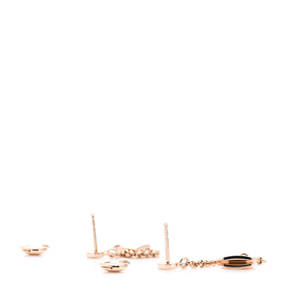Hermes 18K Rose Gold Kelly Clochette Earrings 3 of 5