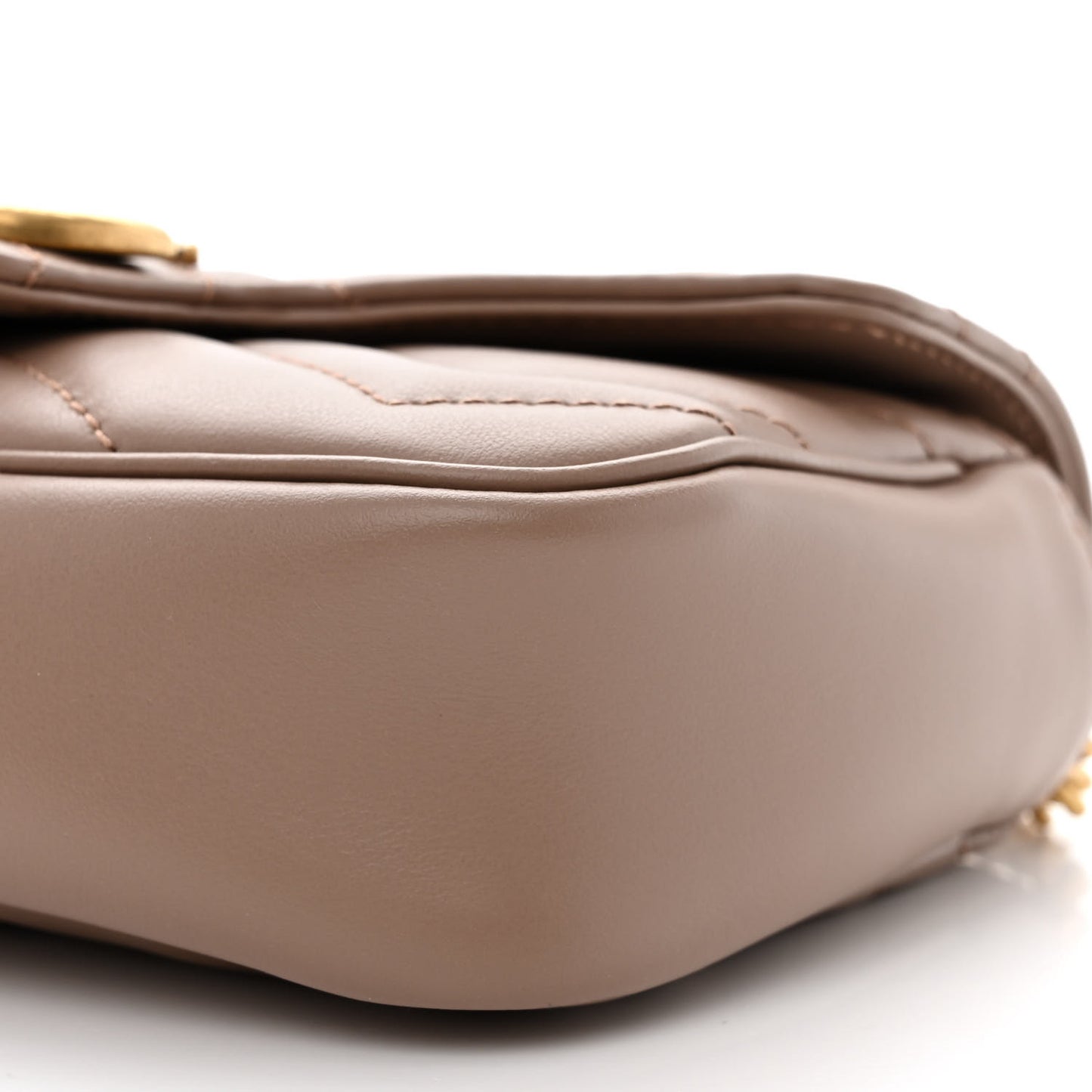 Calfskin Matelasse Super Mini GG Marmont Shoulder Bag Porcelain Rose