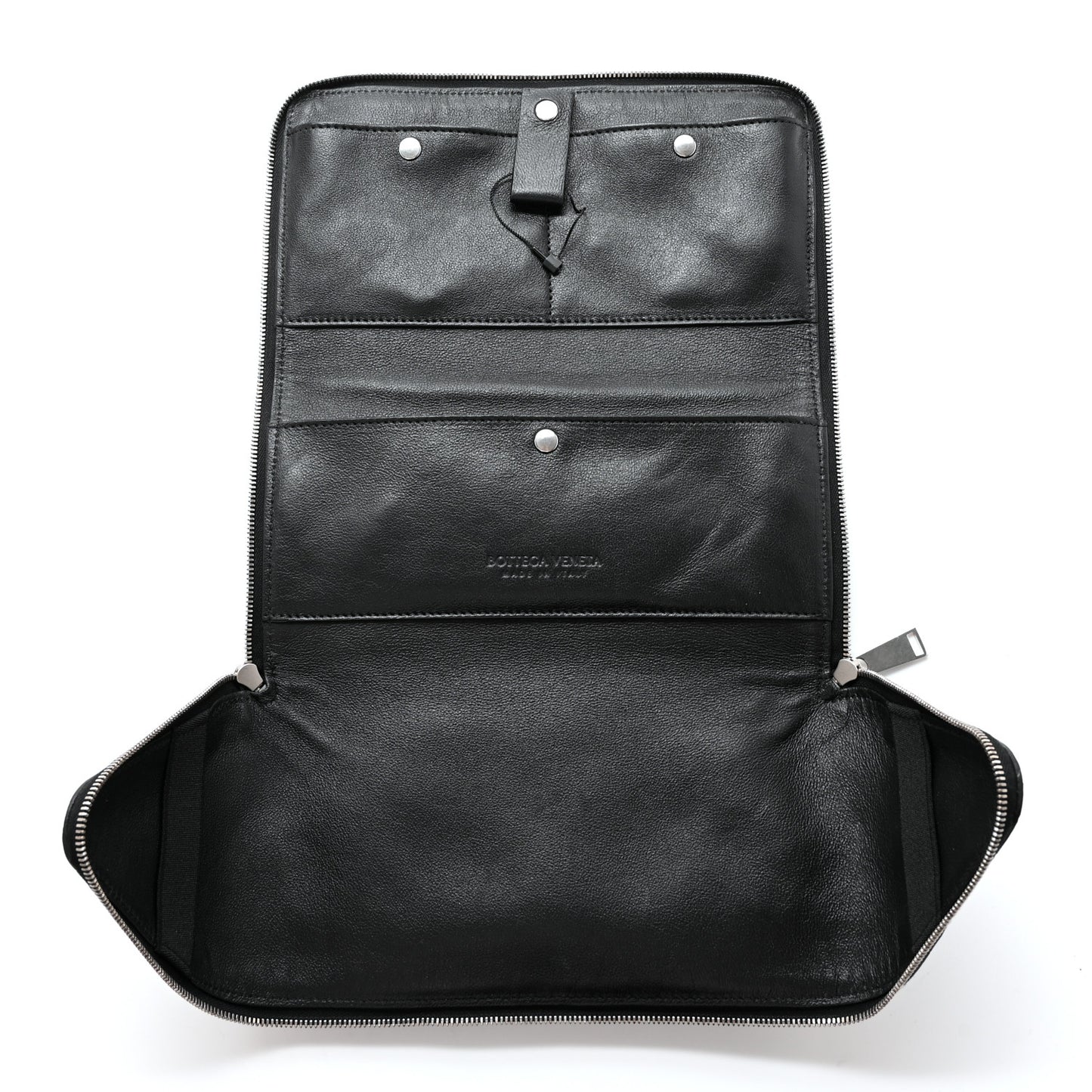 Calfskin Intarsio Toiletry Case Black