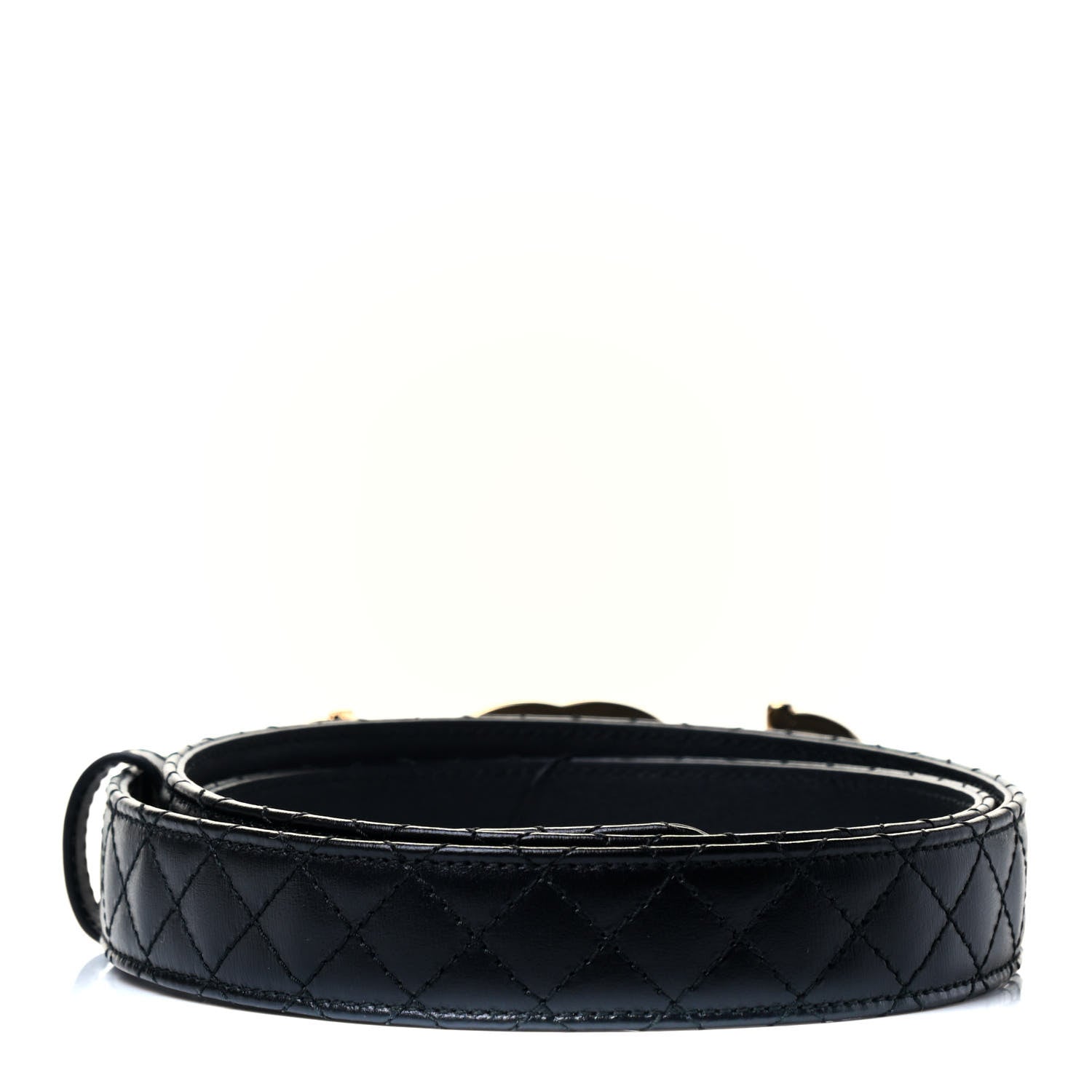 Gucci Calfskin Trapuntata Zumi 30mm Belt 105 42 Black 3 of 8